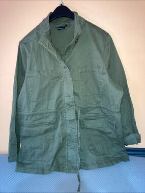 George Olive Green Utility Jacket with Four Front Pockets